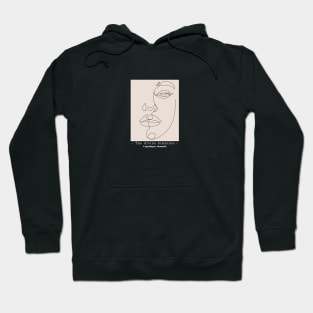 "The divine feminine" Line art minimalistic face Hoodie